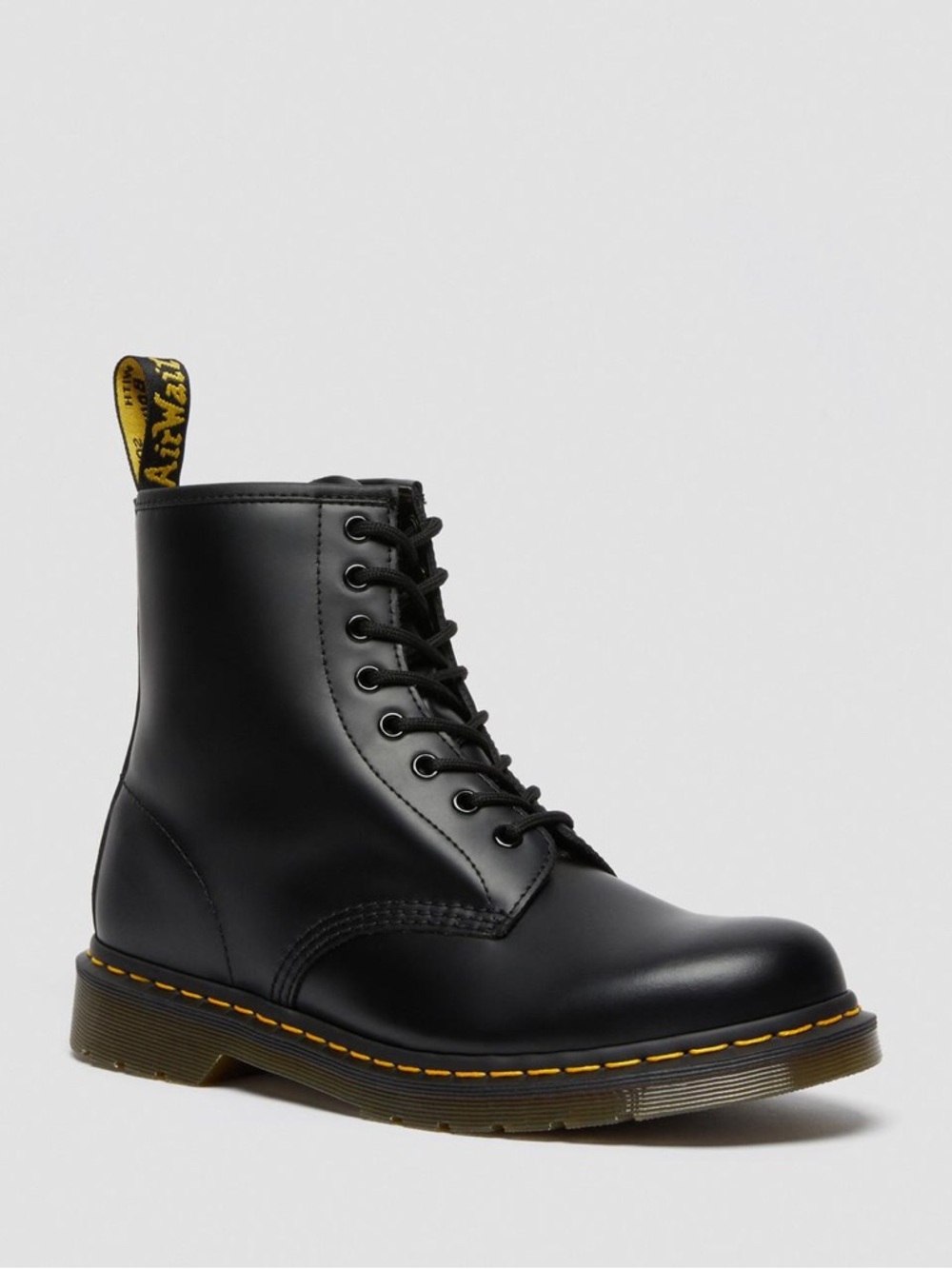 Dr Martens 1460 Black Smooth Leather 8 Eye Boots Mens 8 New